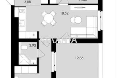 2-rooms apartment apartment by the address st. Geroev Maydana (area 60 m²) - Atlanta.ua - фото 13