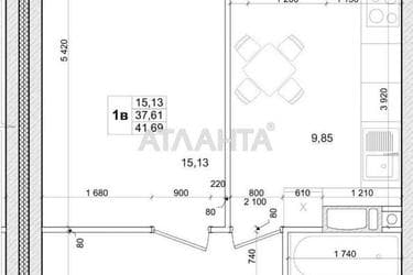 1-комнатная квартира по адресу ул. Лесная (площадь 41,7 м²) - Atlanta.ua - фото 12