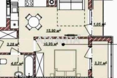 1-комнатная квартира по адресу ул. Бабьяка (площадь 38 м²) - Atlanta.ua - imageAlt 21