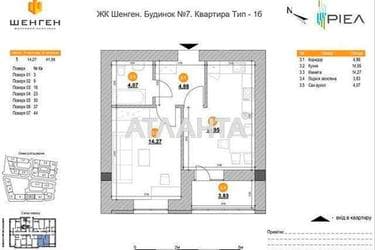 1-room apartment apartment by the address st. Zaliznichna (area 42,0 m²) - Atlanta.ua - фото 9