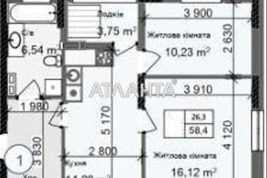 2-комнатная квартира по адресу ул. Промышленная (площадь 58,4 м²) - Atlanta.ua - фото 10