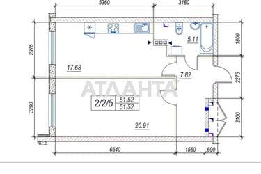 1-комнатная квартира по адресу ул. Среднефонтанская (площадь 51,5 м²) - Atlanta.ua - фото 7