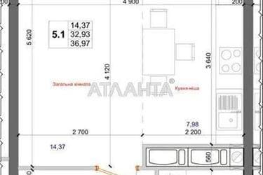 1-комнатная квартира по адресу ул. Доковская (площадь 37 м²) - Atlanta.ua - imageAlt 28