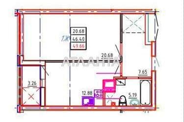 1-комнатная квартира по адресу ул. Среднефонтанская (площадь 49,6 м²) - Atlanta.ua - фото 7