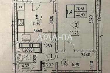 1-комнатная квартира по адресу ул. Семьи Кульженков (площадь 46,9 м²) - Atlanta.ua - imageAlt 22