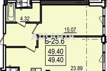 1-кімнатна квартира за адресою вул. Дача Ковалевського (площа 49,4 м²) - Atlanta.ua - фото 7