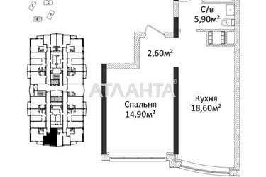 1-кімнатна квартира за адресою Гагаріна пр. (площа 42 м²) - Atlanta.ua - фото 12