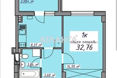 1-room apartment apartment by the address st. Massiv 10 (area 33 m²) - Atlanta.ua - фото 11