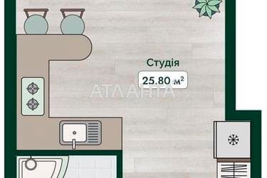 1-кімнатна квартира за адресою вул. Паустовського (площа 30,7 м²) - Atlanta.ua - фото 8