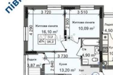 2-комнатная квартира по адресу ул. Промышленная (площадь 54,3 м²) - Atlanta.ua - imageAlt 13