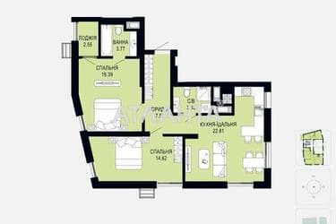 2-комнатная квартира по адресу ул. Щурата В. Ул (площадь 71,3 м²) - Atlanta.ua - imageAlt 27