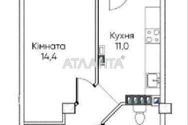 1-комнатная квартира по адресу ул. Паустовского (площадь 38,7 м²) - Atlanta.ua - imageAlt 10