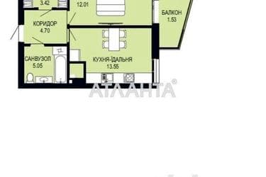 1-кімнатна квартира за адресою Щурата В. Вул. (площа 40,3 м²) - Atlanta.ua - фото 9