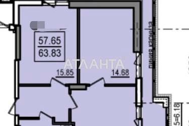 2-кімнатна квартира за адресою вул. Дача Ковалевського (площа 63,8 м²) - Atlanta.ua - фото 9