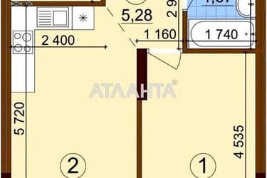 1-комнатная квартира (площадь 43,7 м²) - Atlanta.ua - фото 20