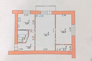 2-комнатная квартира по адресу ул. Чкалова Валерія (площадь 43 м²) - Atlanta.ua - фото 22