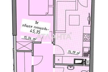 1-комнатная квартира по адресу Курортный пер. (площадь 45,1 м²) - Atlanta.ua - фото 12