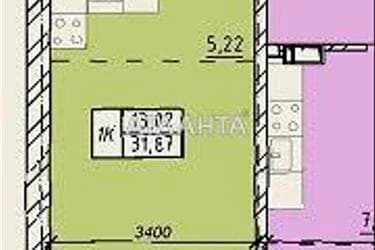 1-кімнатна квартира за адресою вул. Пестеля (площа 31,9 м²) - Atlanta.ua - фото 11