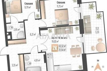 2-комнатная квартира по адресу ул. Орлика Пилипа (площадь 63,3 м²) - Atlanta.ua - фото 9