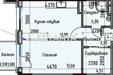 1-кімнатна квартира за адресою вул. Донського Дмитра (площа 39,7 м²) - Atlanta.ua - фото 14