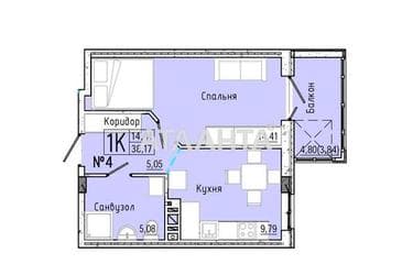 1-кімнатна квартира за адресою вул. Слобідська (площа 37,5 м²) - Atlanta.ua - фото 9