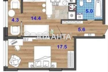 1-кімнатна квартира за адресою вул. Бочарова ген. (площа 46,5 м²) - Atlanta.ua - фото 24
