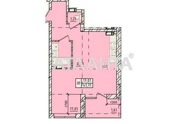1-комнатная квартира по адресу ул. Пестеля (площадь 41,7 м²) - Atlanta.ua - imageAlt 7