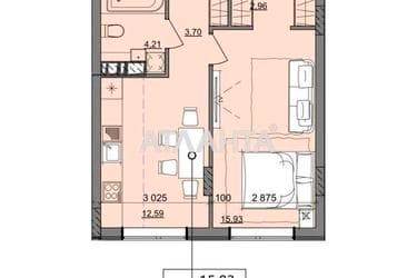 1-кімнатна квартира за адресою вул. Бочарова ген. (площа 39,4 м²) - Atlanta.ua - фото 12