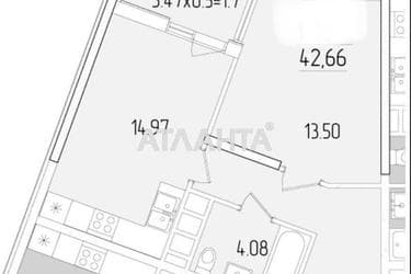 1-комнатная квартира по адресу ул. Краснова (площадь 42,5 м²) - Atlanta.ua - imageAlt 22