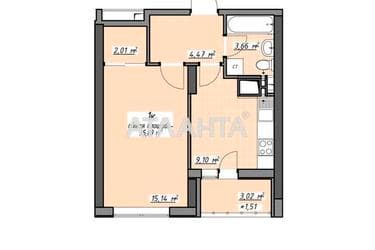 1-комнатная квартира по адресу Глушко ак. Пр. (площадь 35,9 м²) - Atlanta.ua - фото 10