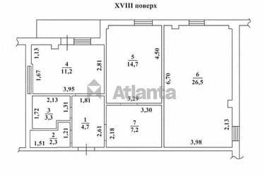 3-кімнатна квартира за адресою вул. Грушевського Михайла (площа 71,1 м²) - Atlanta.ua - фото 68