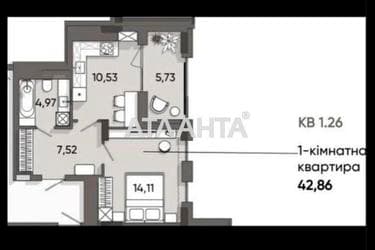 1-комнатная квартира по адресу ул. Леннона Джона (площадь 42,9 м²) - Atlanta.ua - imageAlt 10