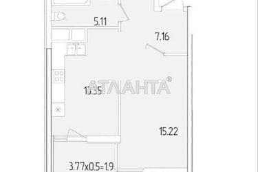 1-комнатная квартира по адресу ул. Краснова (площадь 43 м²) - Atlanta.ua - фото 16