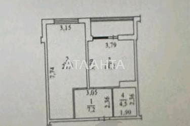 1-кімнатна квартира за адресою вул. Франка Івана (площа 51,6 м²) - Atlanta.ua - фото 32