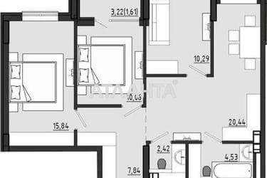 3-комнатная квартира по адресу ул. Чехова (площадь 73 м²) - Atlanta.ua - imageAlt 12
