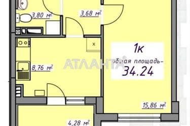 1-комнатная квартира по адресу ул. Массив 10 (площадь 34,2 м²) - Atlanta.ua - imageAlt 13