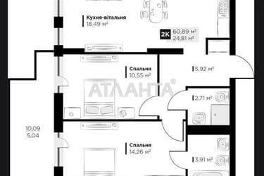 2-комнатная квартира по адресу ул. Лесная (площадь 60,9 м²) - Atlanta.ua - imageAlt 12