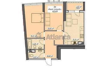 2-комнатная квартира по адресу Курортный пер. (площадь 63,7 м²) - Atlanta.ua - imageAlt 12