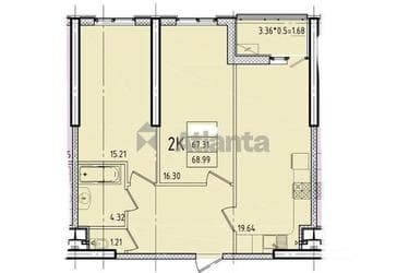 2-комнатная квартира по адресу ул. Генуэзская (площадь 69 м²) - Atlanta.ua - imageAlt 9