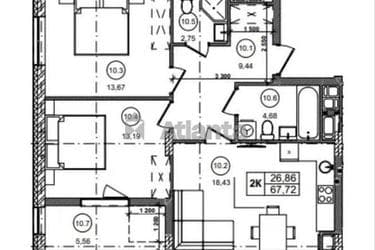 2-комнатная квартира по адресу Морозная ул. (площадь 67,7 м²) - Atlanta.ua - imageAlt 9