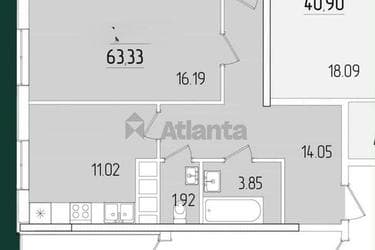 2-комнатная квартира по адресу ул. Краснова (площадь 63,3 м²) - Atlanta.ua - фото 8