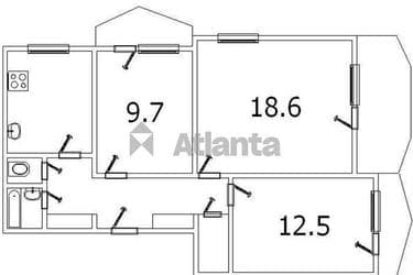 3-комнатная квартира по адресу Днепропетр. Дор. (площадь 71 м²) - Atlanta.ua - imageAlt 26