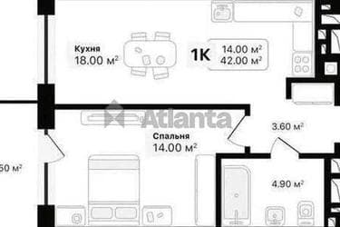 1-комнатная квартира по адресу ул. Вернадского (площадь 42 м²) - Atlanta.ua - imageAlt 17