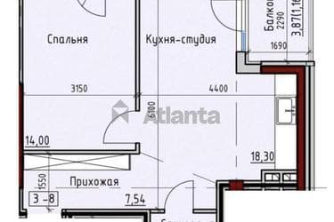1-кімнатна квартира за адресою вул. Дачна (площа 45 м²) - Atlanta.ua - фото 21