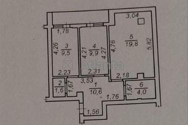 2-комнатная квартира по адресу ул. Пригородская (площадь 57,3 м²) - Atlanta.ua - фото 24