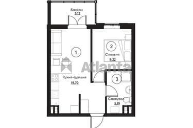 1-комнатная квартира по адресу ул. Слободская (площадь 39,2 м²) - Atlanta.ua - imageAlt 8