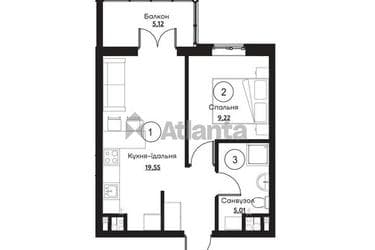 1-комнатная квартира по адресу ул. Слободская (площадь 38,9 м²) - Atlanta.ua - imageAlt 8