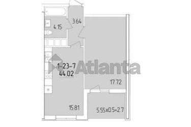 1-комнатная квартира по адресу ул. Краснова (площадь 41,3 м²) - Atlanta.ua - imageAlt 9