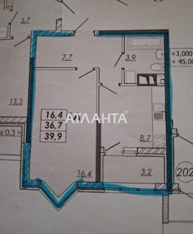 1-room apartment apartment by the address st. Ovidiopolskaya dor (area 40 m²) - Atlanta.ua - photo 10