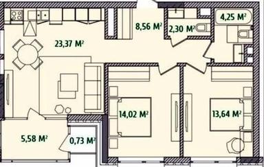2-комнатная квартира по адресу ул. Ильенка Юрия (площадь 75 м²) - Atlanta.ua - фото 35